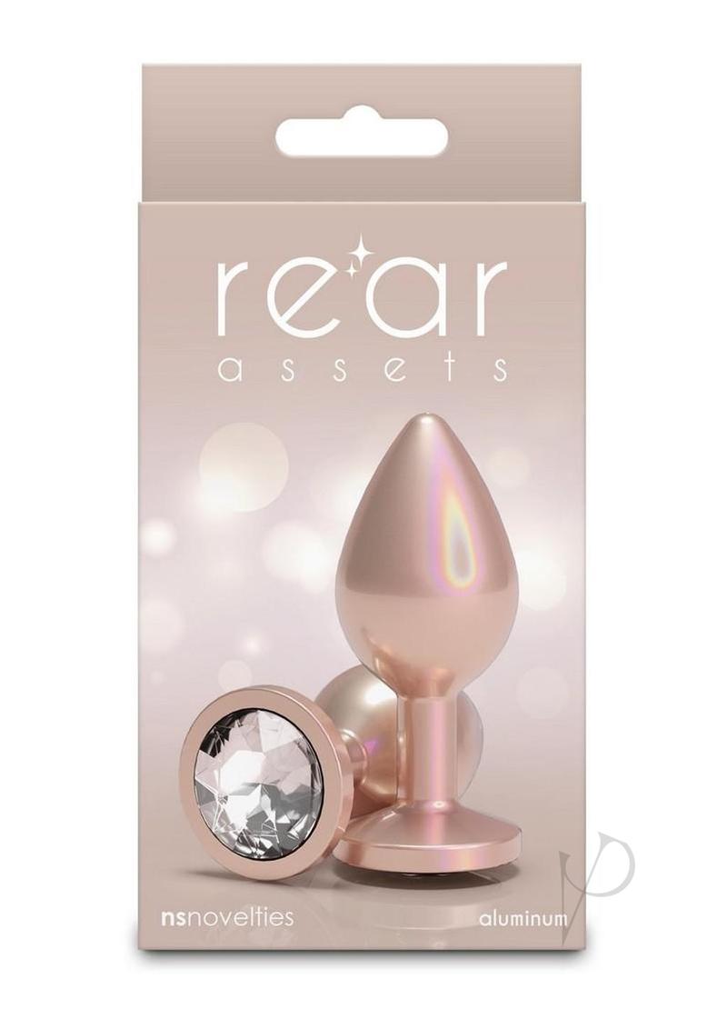 Rear Assets Chrome Anal Plug - Medium - Tan