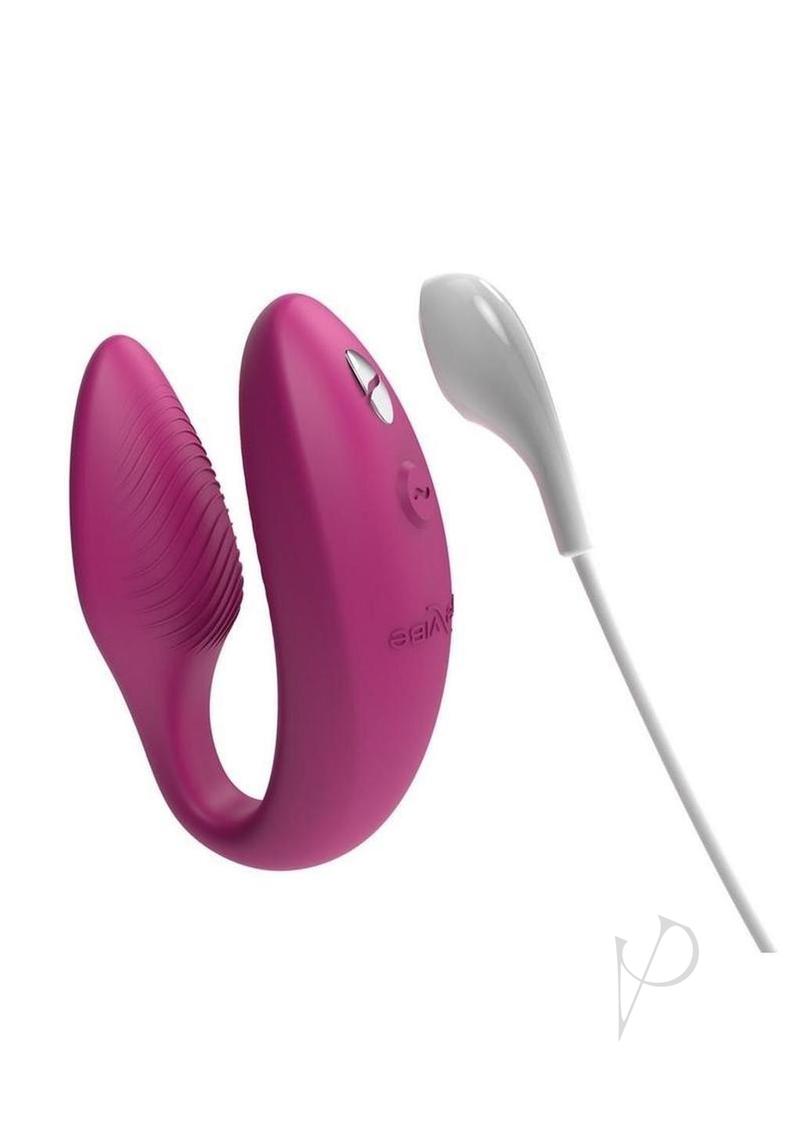 We-Vibe Sync 2nd Generation Rechargeable Silicone Couples Vibrator with Remote Control - Rose