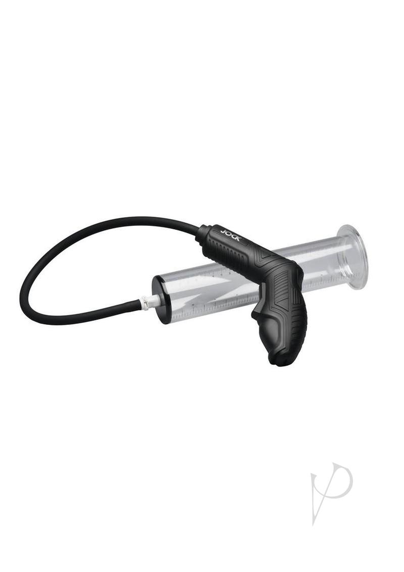 Jock Power Pumper Automatic Penis Pump with Cylinder - Black/Clear