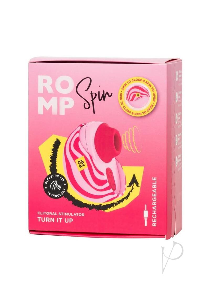 Romp Spin Travel Rechargeable Silicone Clitoral Stimulator - Pink