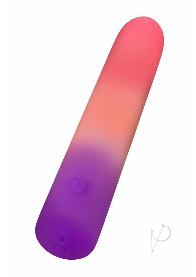 Play With Me Sunset Passion Rechargeable Silicone Vibrator - Orange/Purple