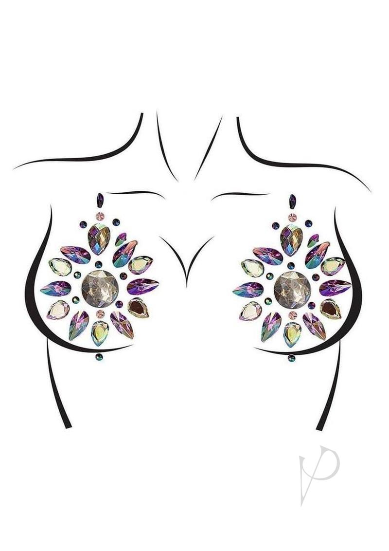 Leg Avenue Cressida Nipple Jewels Stickers (2 Packets) - Multicolor