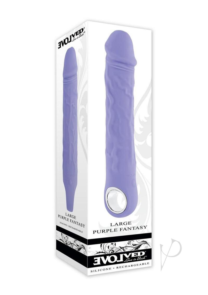 Large Purple Fantasy Rechargeable Silicone Vibrator