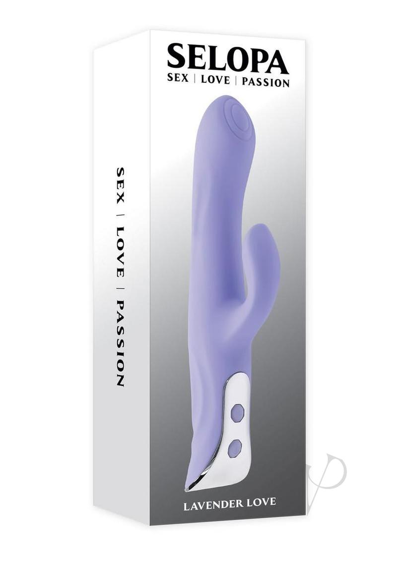 Selopa Lavender Love Rechargeable Silicone Rabbit Vibrator - Purple