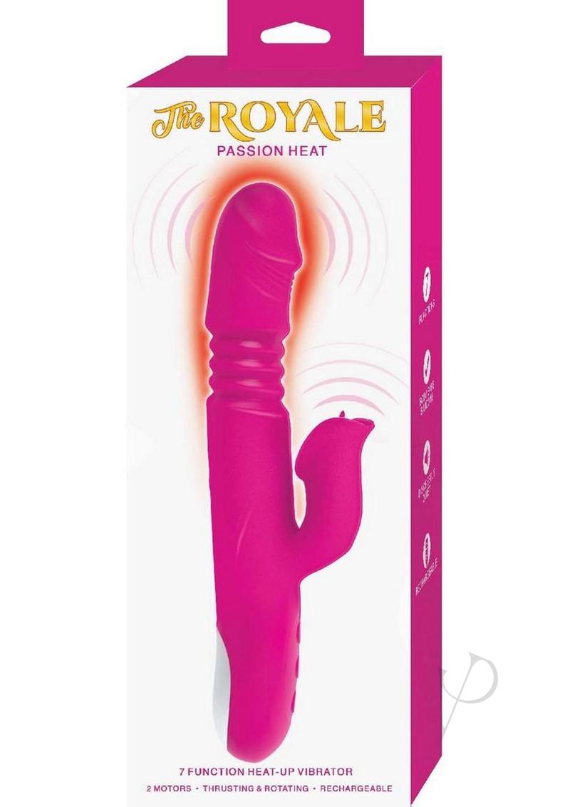 The Royal Passion Heat Rechargeable Silicone Warming Rabbit Vibrator - Pink