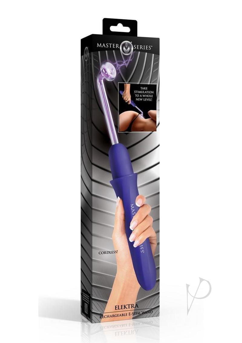Master Series Elektra Rechargeable E-Stim Wand - Purple