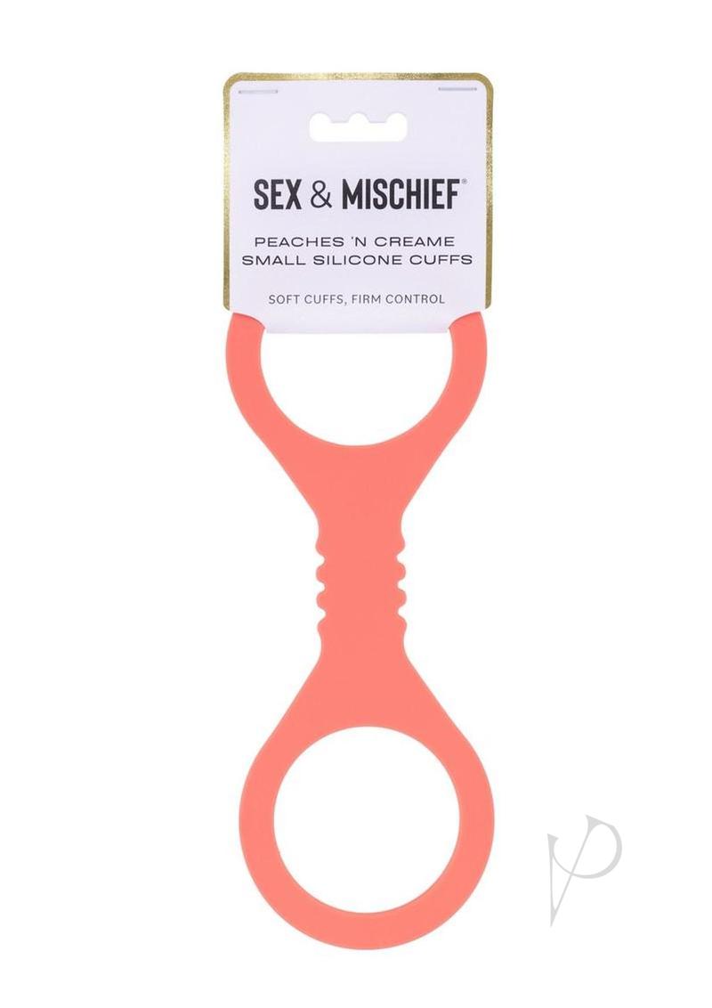 Sex and Mischief Peaches N CreaMe Silicone Cuffs - Small - Orange