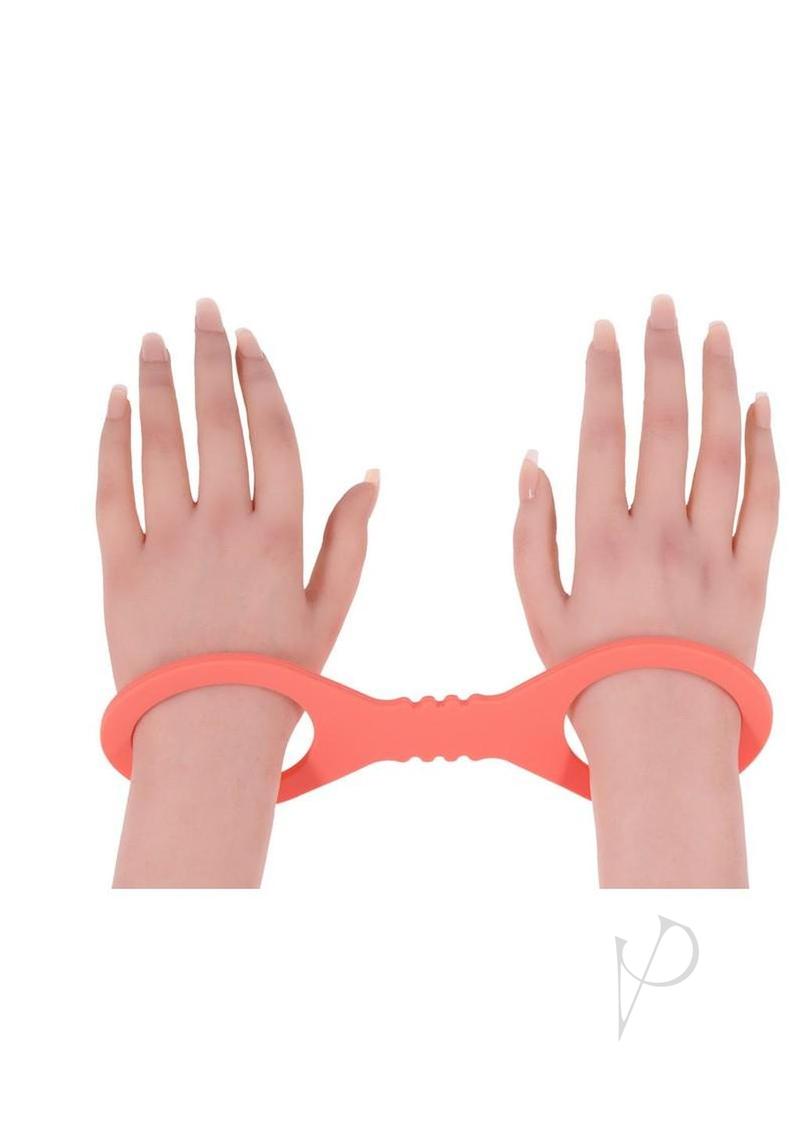 Sex and Mischief Peaches N CreaMe Silicone Cuffs - Small - Orange
