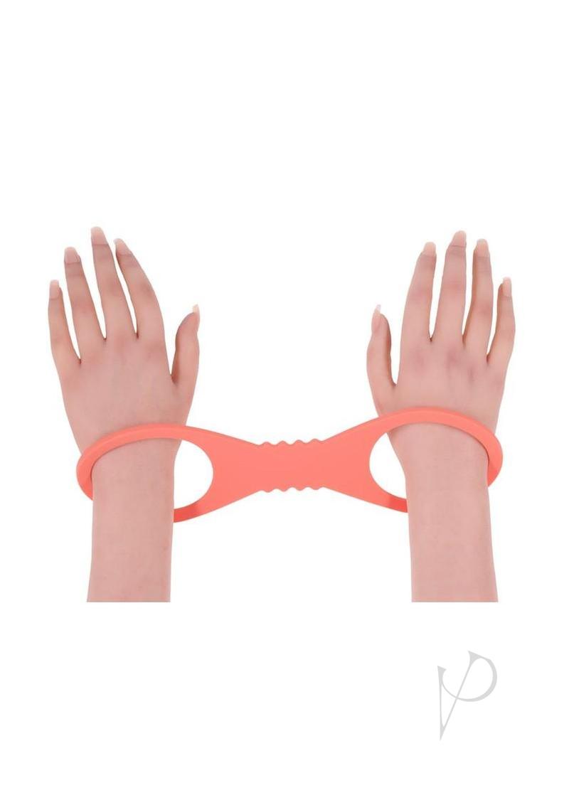 Sex and Mischief Peaches N CreaMe Silicone Cuffs - Large - Orange
