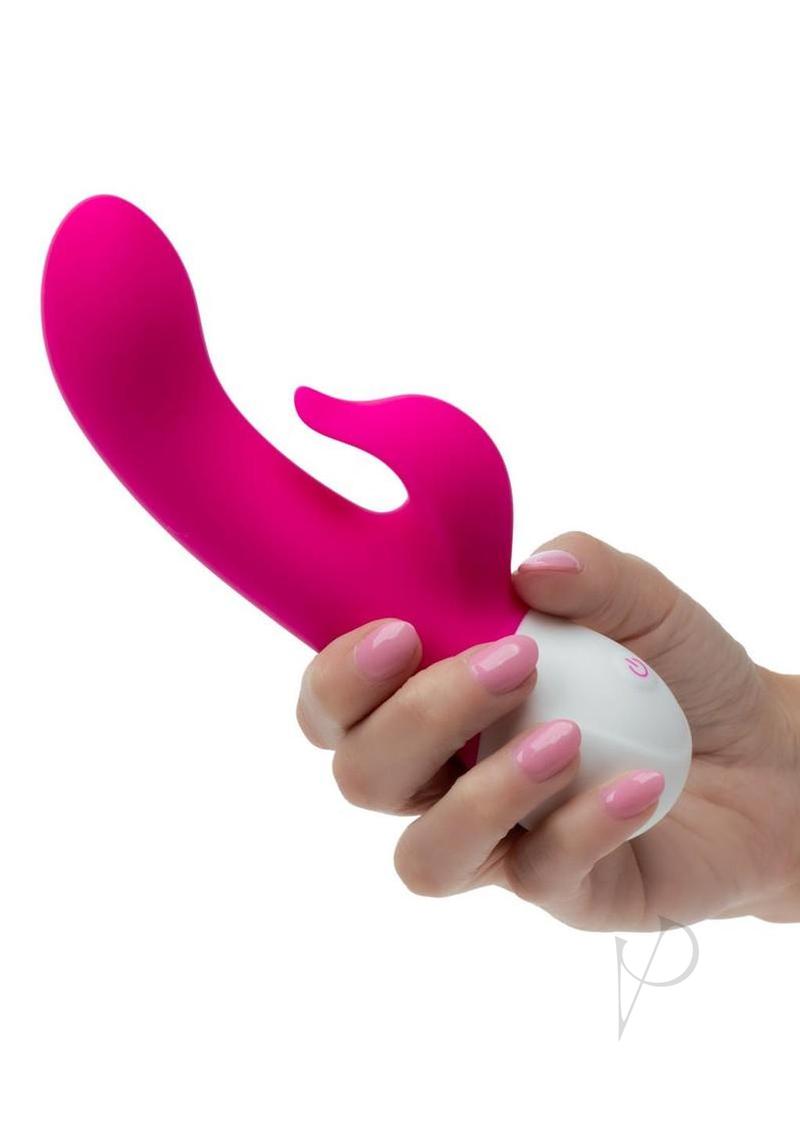 Basic Essentials Rechargeable Dual Pleaser Rechargeable Silicone Vibrator - Pink