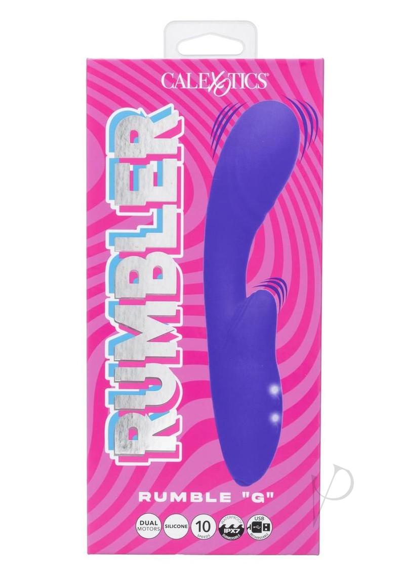 Rumbler Rumble G Rechargeable Silicone Dual Vibrator - Purple