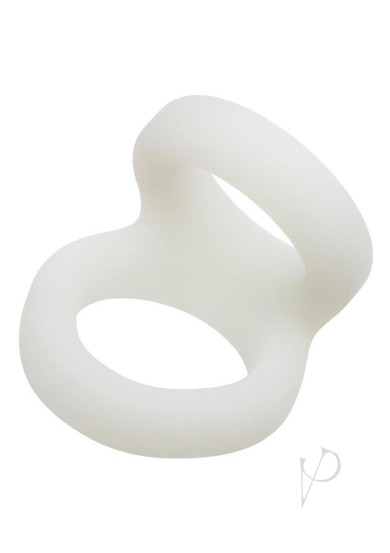 Alpha Liquid Silicone Snug Tugger Glow-In-The-Dark - White
