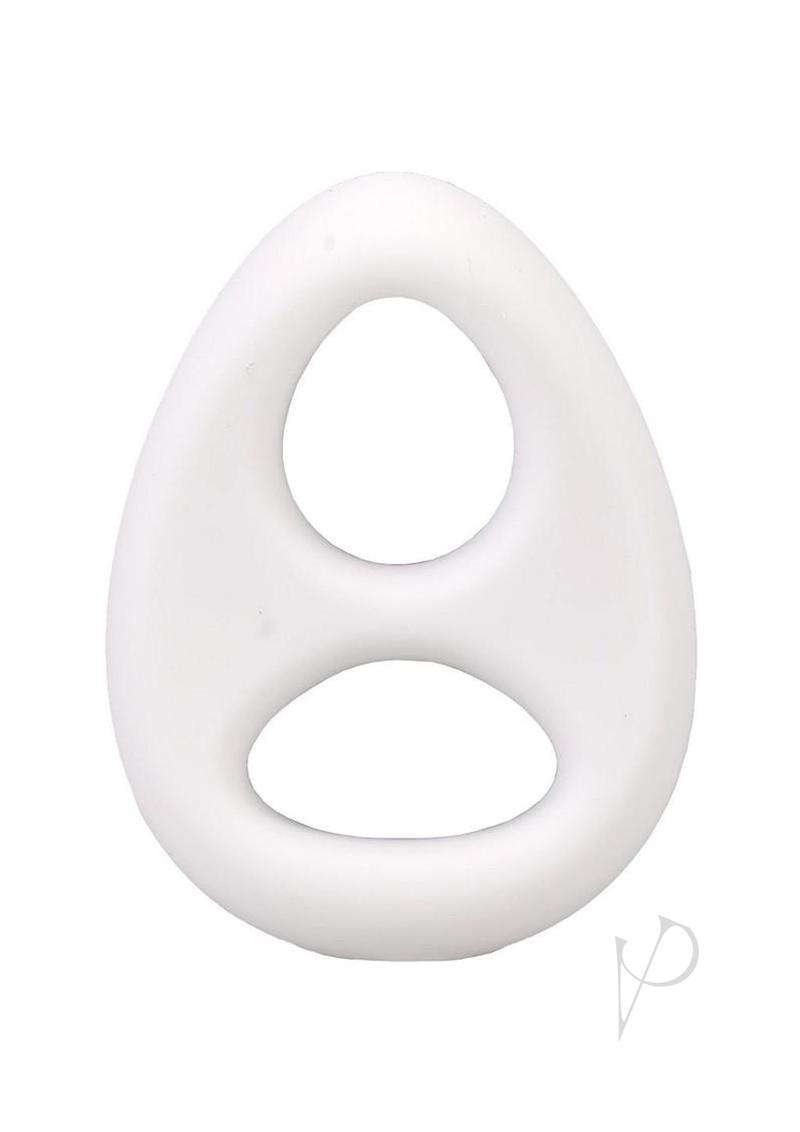 Rock Solid The Code Silicone Cock Ring with Bandana - White/Black
