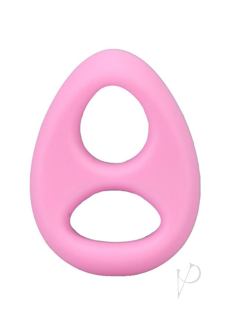 Rock Solid The Code Silicone Cock Ring with Bandana - Pink/White
