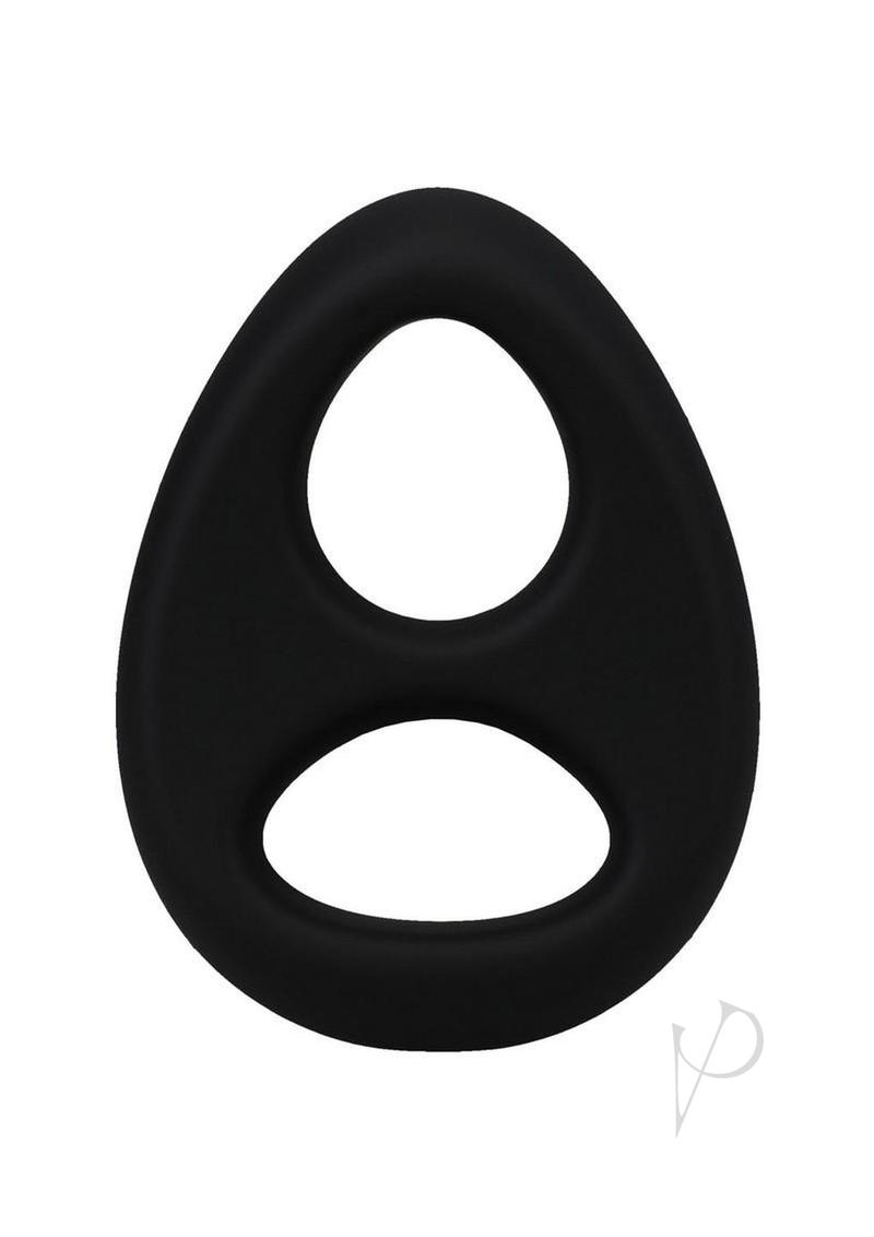 Rock Solid The Code Silicone Cock Ring with Bandana - Black