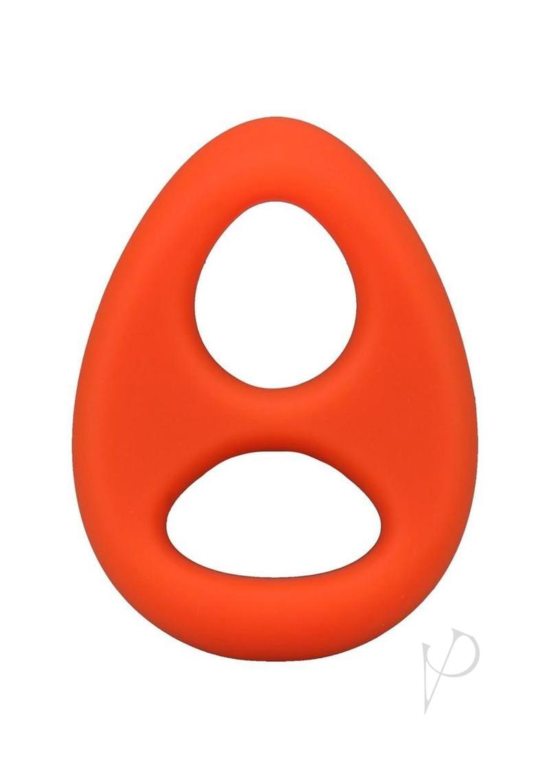 Rock Solid The Code Silicone Cock Ring with Bandana - Orange/Black