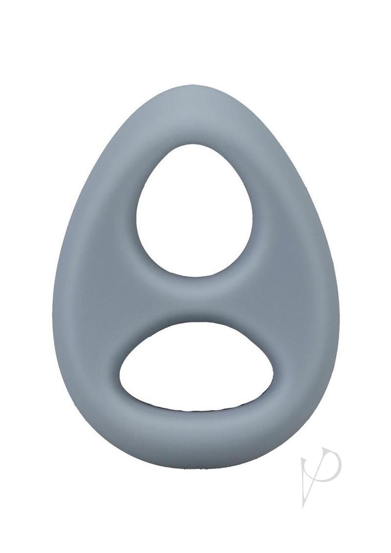 Rock Solid The Code Silicone Cock Ring with Bandana - Gray/Black