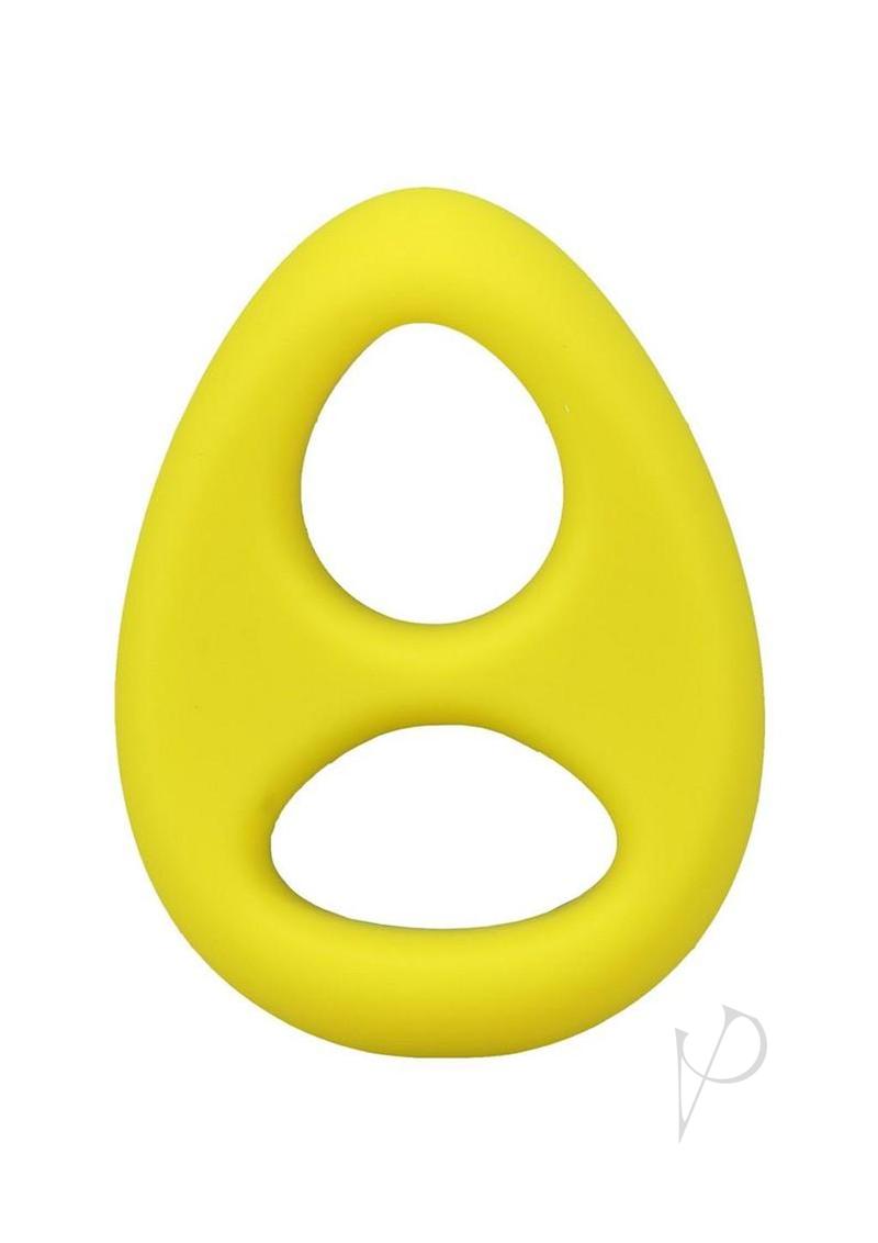 Rock Solid The Code Silicone Cock Ring with Bandana - Yellow/Black