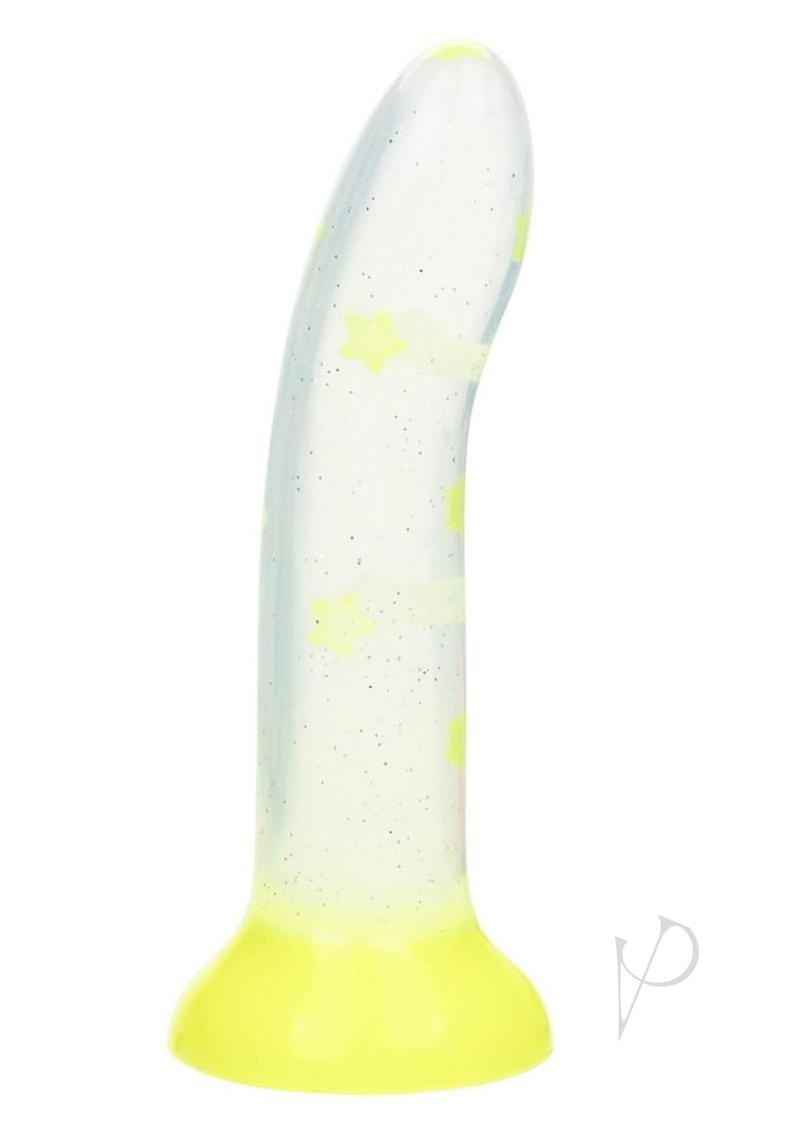 Glow Stick Star Silicone Glow-In-The-Dark Dildo - Yellow