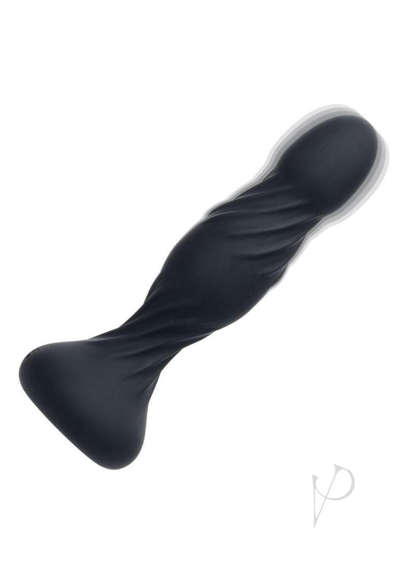 Deep Stud Rechargeable Silicone Reverberating Probe - Black