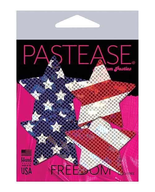 Pastease Premium Petites Glittering Stars & Stripes - Red/White/Blue O/S