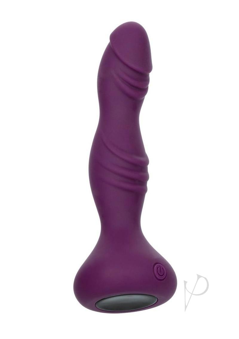 Deep Stud Rechargeable Silicone Reverberating Probe - Purple