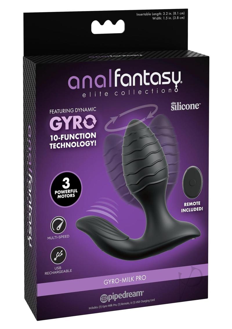 Anal Fantasy Elite Gyro-Milk Pro with Remote Control - Black