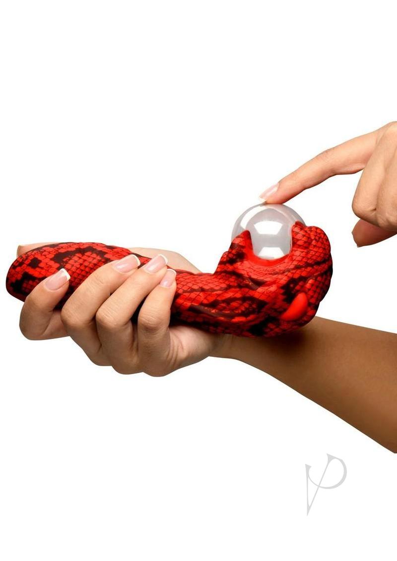 Creature Cocks Cobra Rechargeable Silicone Plasma Vibrator - Red/Black