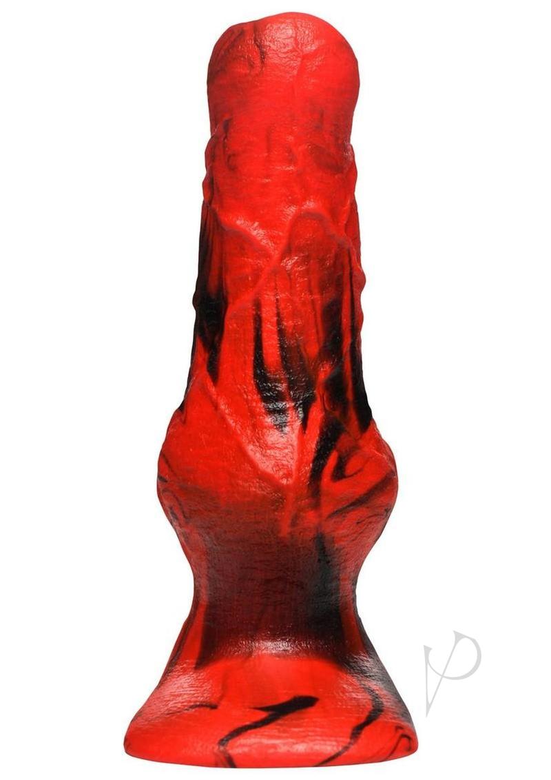 Creature Cocks Hell Hound Silicone Penis Enhancer - Red/Black
