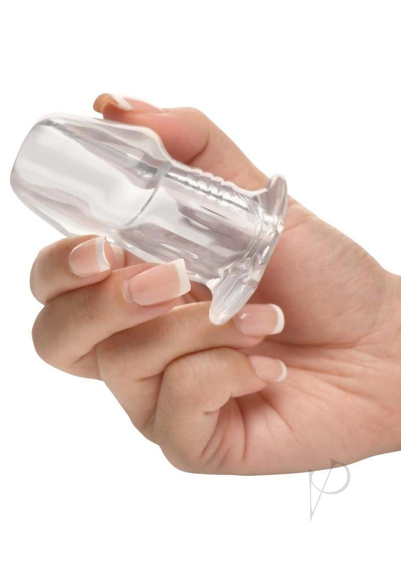Master Series Dicked Hollow Anal Plug - Small - Clear