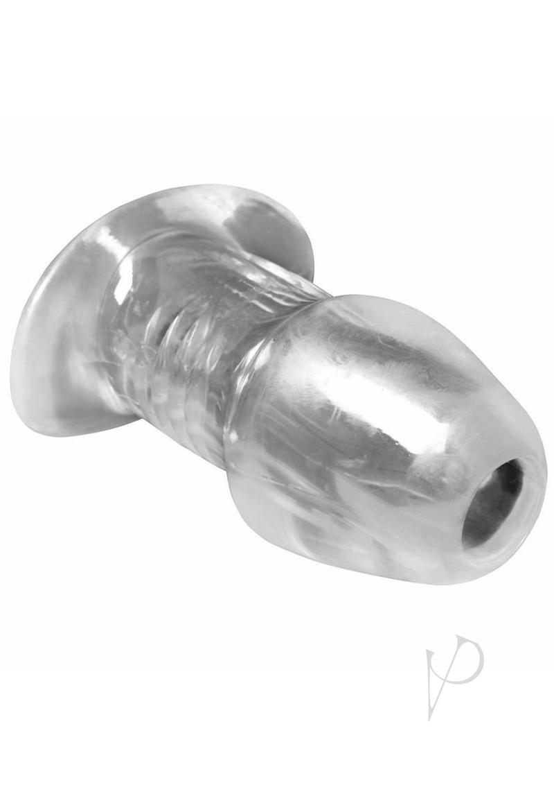 Master Series Dicked Hollow Anal Plug - Large - Clear