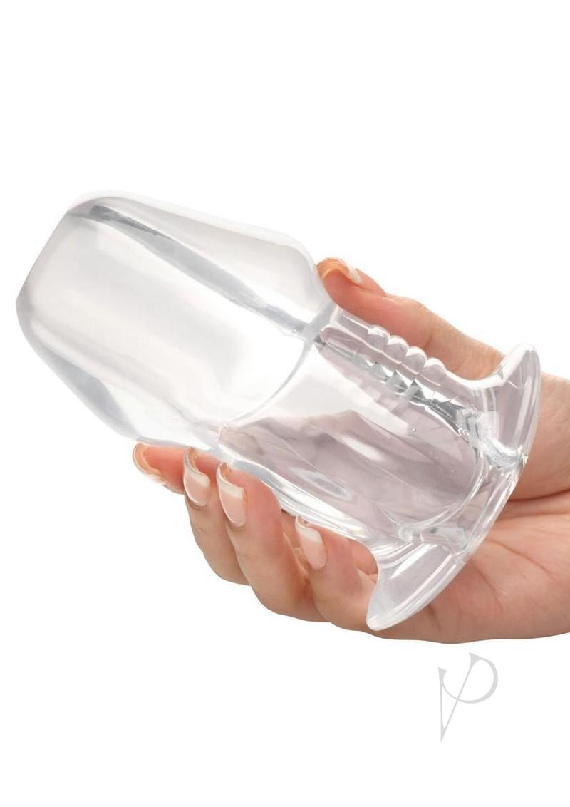 Master Series Dicked Hollow Anal Plug - Large - Clear