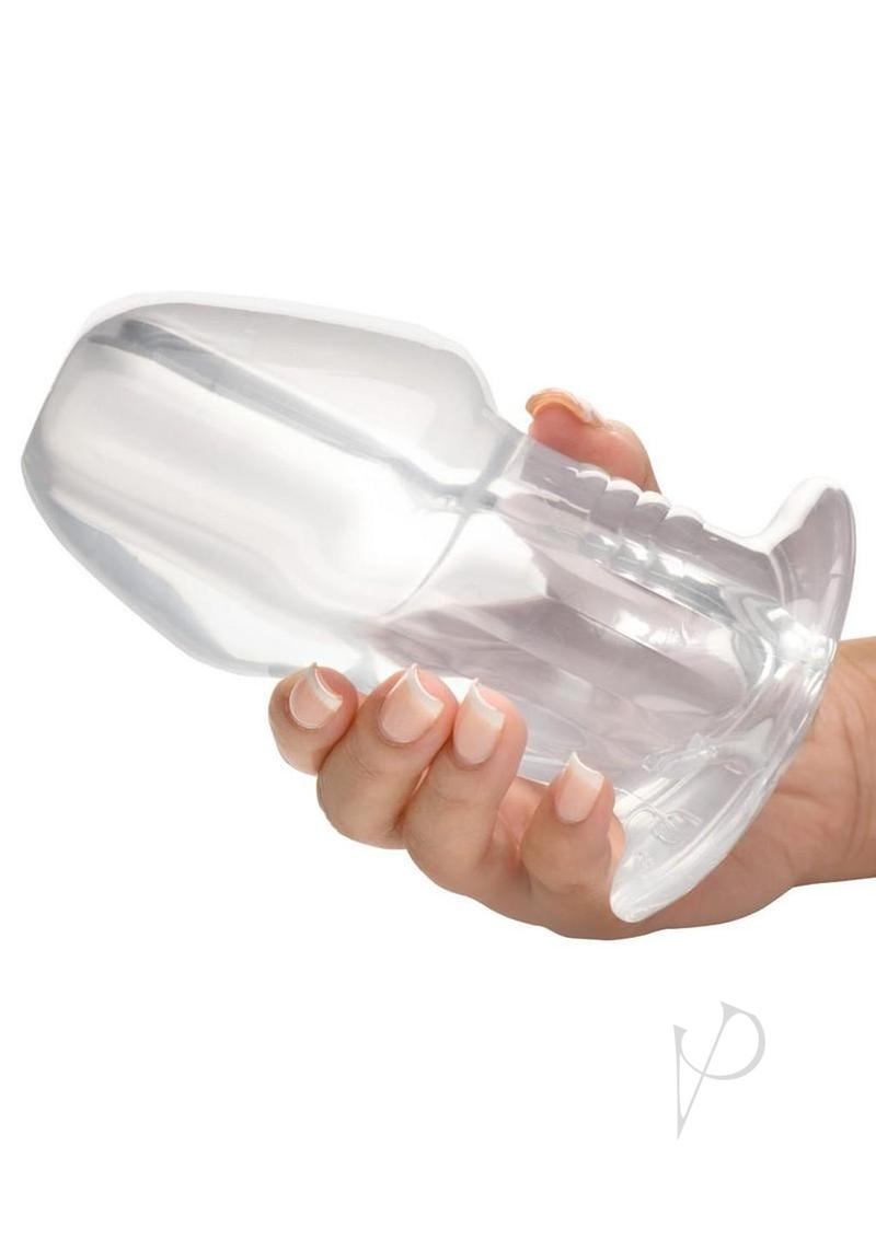 Master Series Dicked Hollow Anal Plug - XLarge - Clear