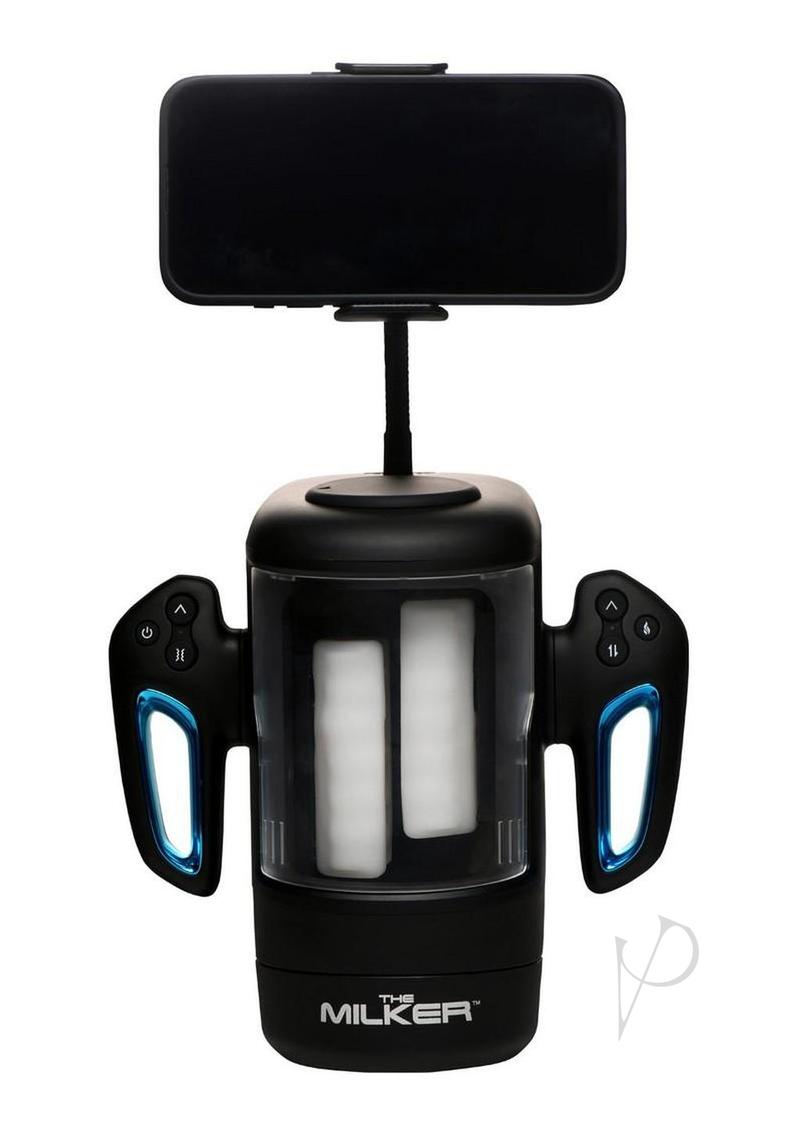 The Milker Cyber Milker Stroking and Vibrating Rechargeable Masturbator - General Orifice - Black