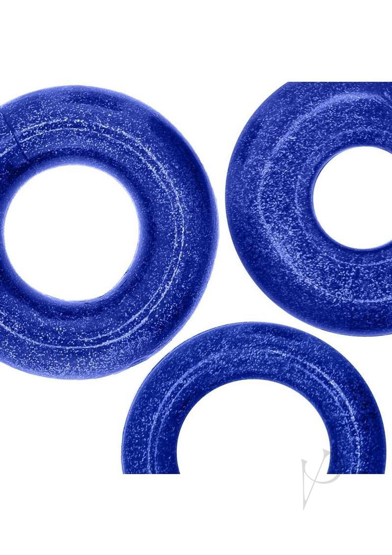 Oxballs Cockpack Multi Design Cockrings (3 Pack) - Blue Fire