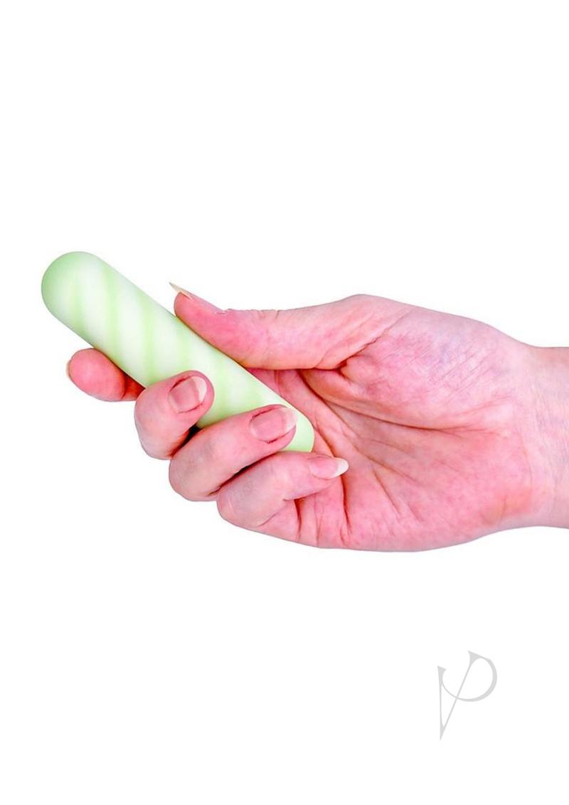 Softies Dual Silicone Rechargeable Body Bullet Vibrator 4in - Green