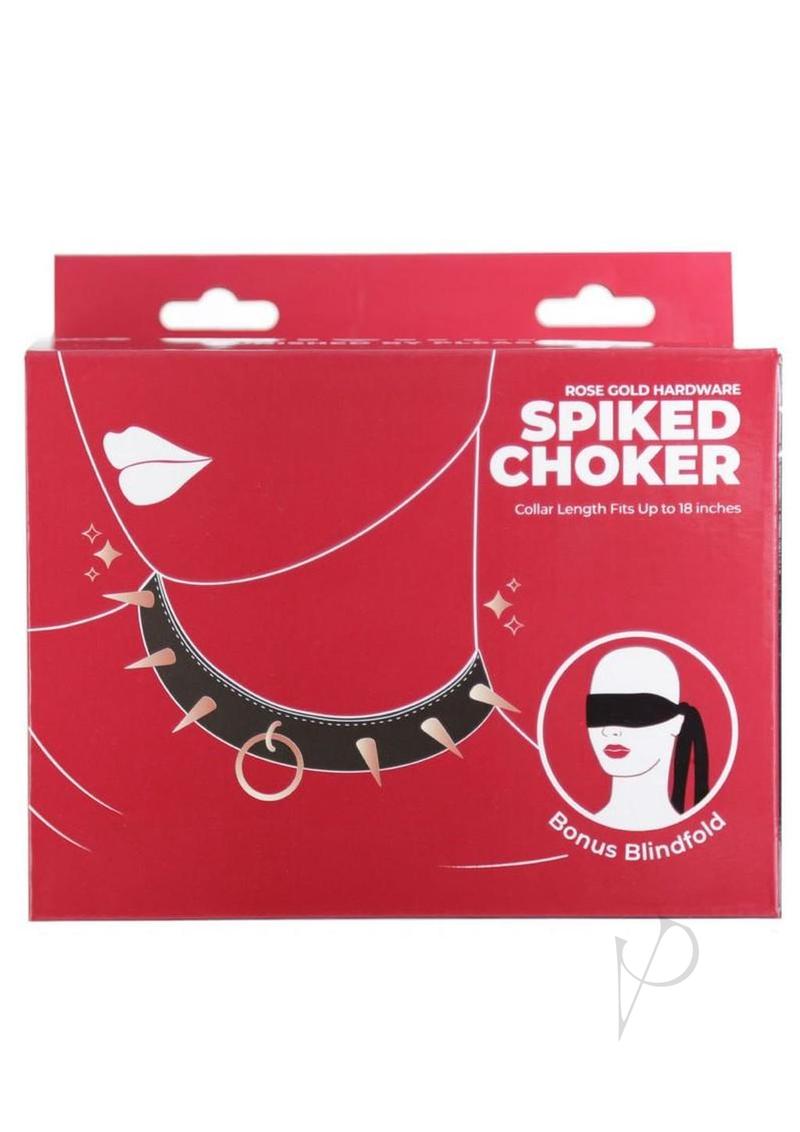 Punishment Spiked Choker - Rose Gold