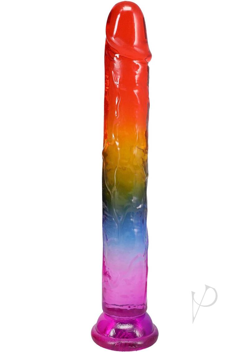 Crystal Jellies Dildo 8.5in - Rainbow
