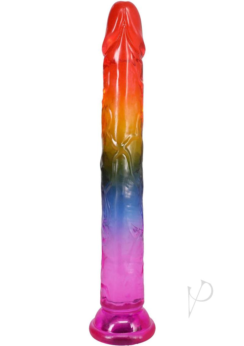 Crystal Jellies Dildo 7.5in - Rainbow