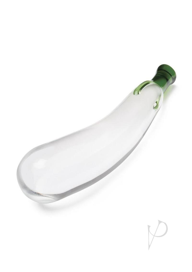 Glas Eggplant Ecstasy Glass Dildo 7.25in - Green