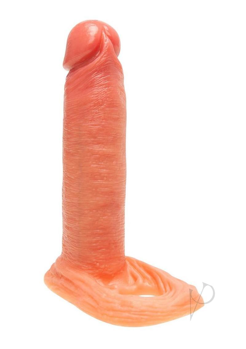 Blueline Super Real Penis Silicone Extension Sleeve with Ball Constriction Loop 6.5in - Vanilla