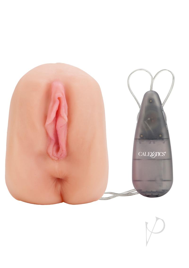 Alexis Amore`s Vibrating Masturbator with Bullet and Wired Remote Control - Pussy and Ass - Vanilla