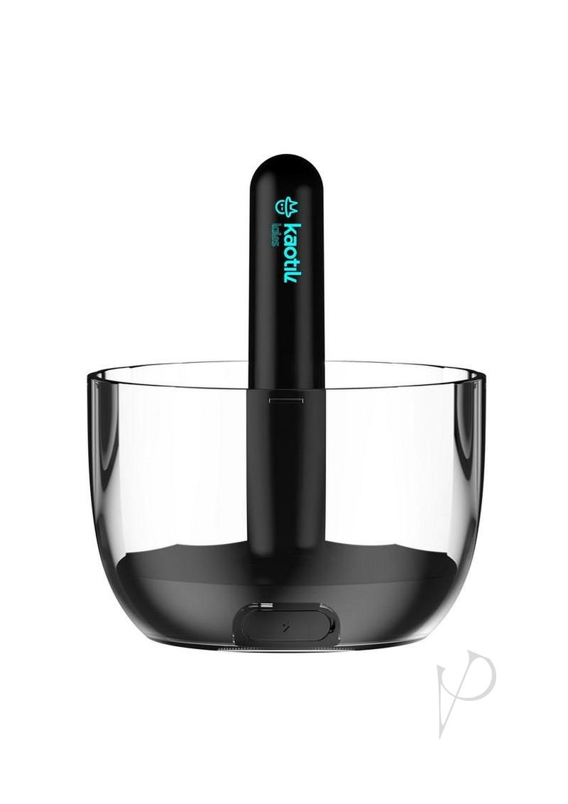Kaotik Labs The Cocoon App Controlled Rechargeable Masturbator - Black/Blue