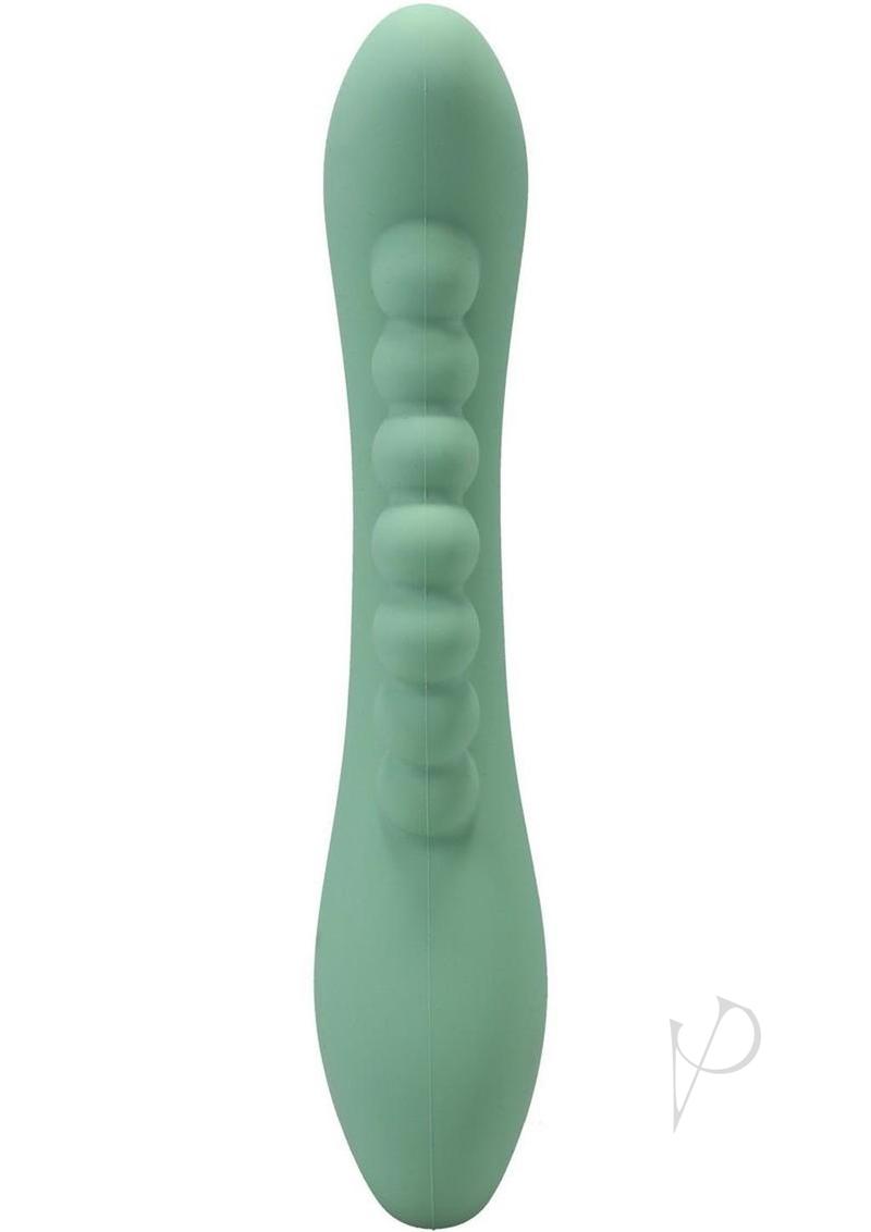 Polynesian Pleasures Into The C Kakui Me Rechargeable Silicone Vibrator with Clitoral Stimulator - Green