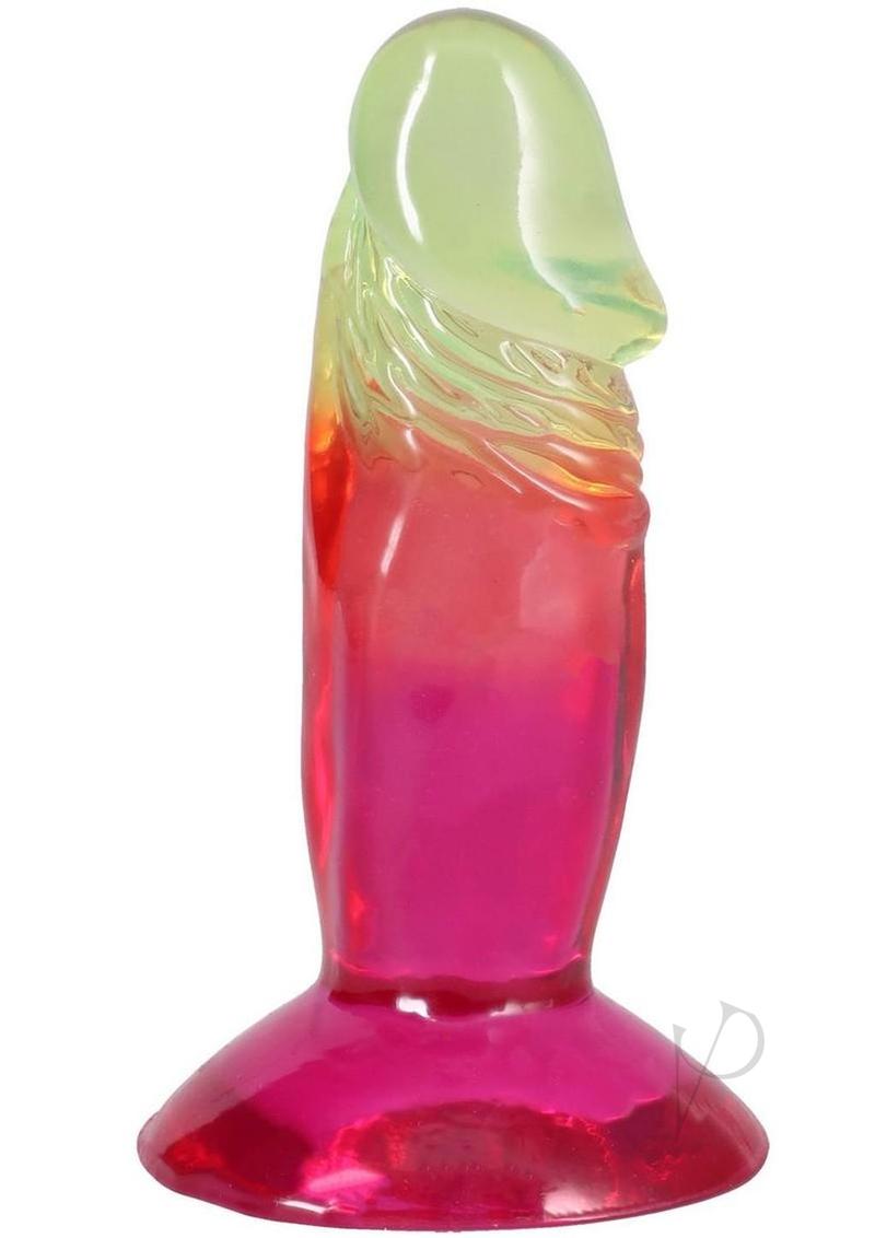 Crystal Jellies Dildo 4.5in - Rainbow