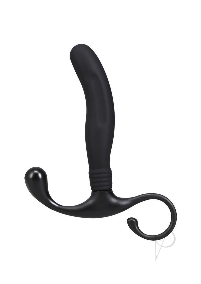 OptiMALE Smooth Silicone Prostate Massager - Black