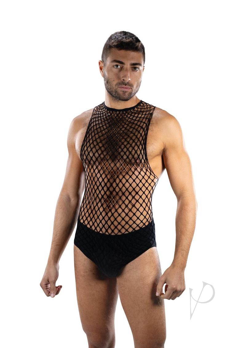 Envy Menswear Full Effect Fishnet (2 Piece) - OS - Black