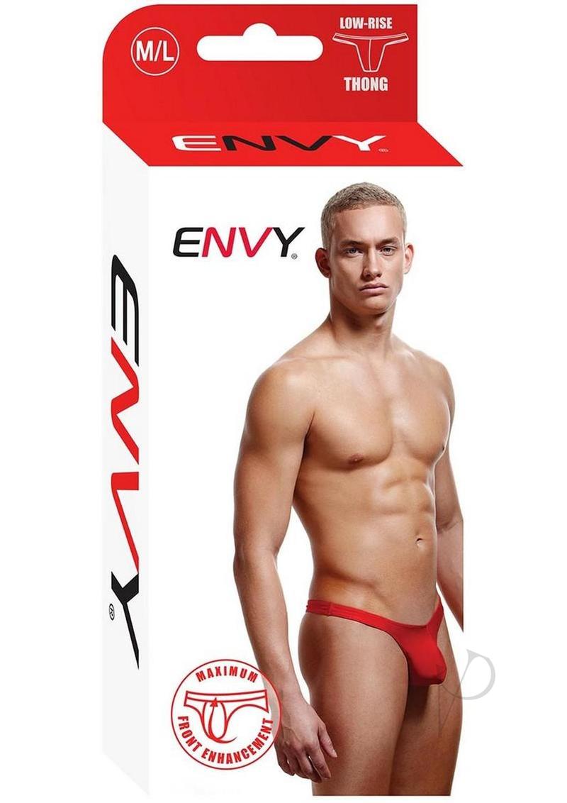 Envy Menswear Low Rise Thong - Medium/Large - Red