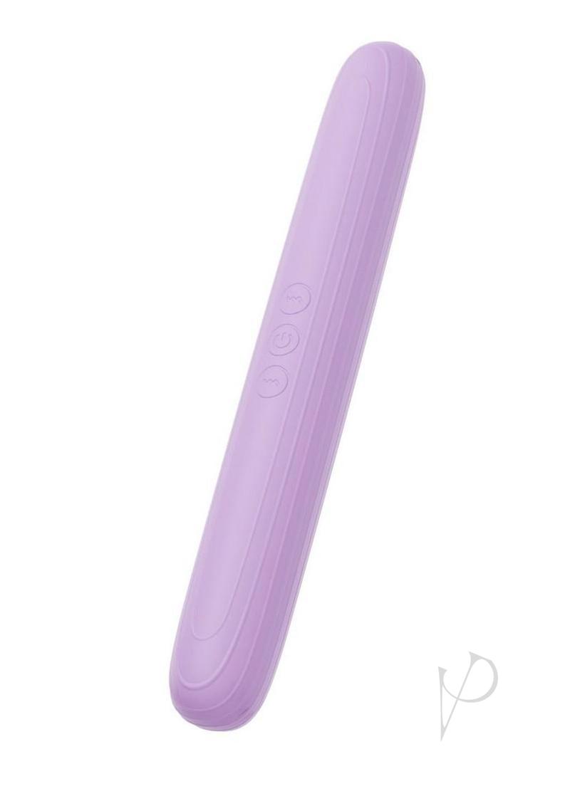Play With Me Rechargeable Silicone Double Ended Vibrator - Purple
