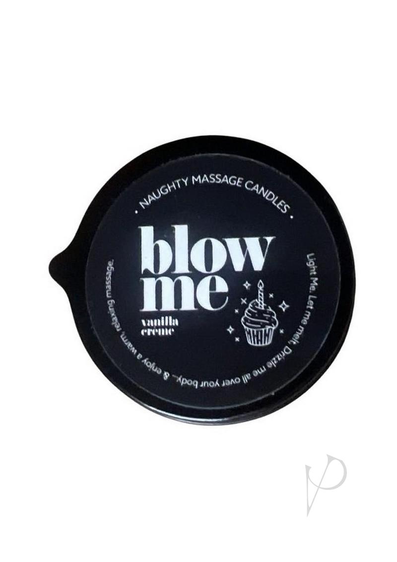 Kama Sutra Naughty Note BLOW ME 2oz Massage Candle with Pour Spout Tin